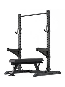 Atletica Squat Rack R7 Ghost Set with 88" squat rack and weight bench for your garage gym