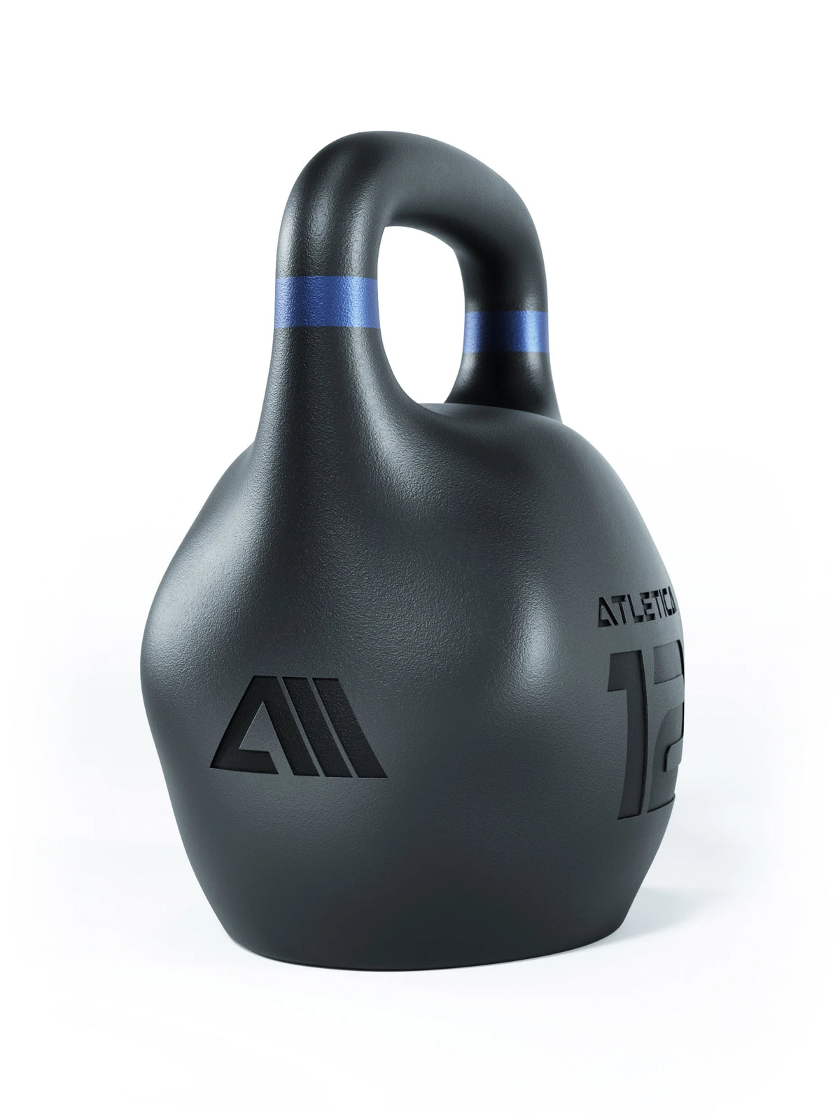 Atletica HRX Octagon Kettlebell 26 lb, side view of the handle and embossed logo
