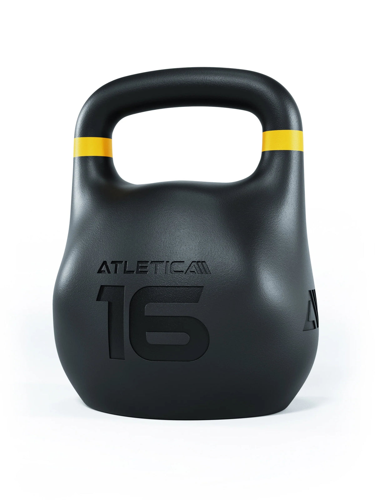 HRX Octagon Kettlebell - Kettlebell with Yellow Stripe, 35 lb, for Functional Training