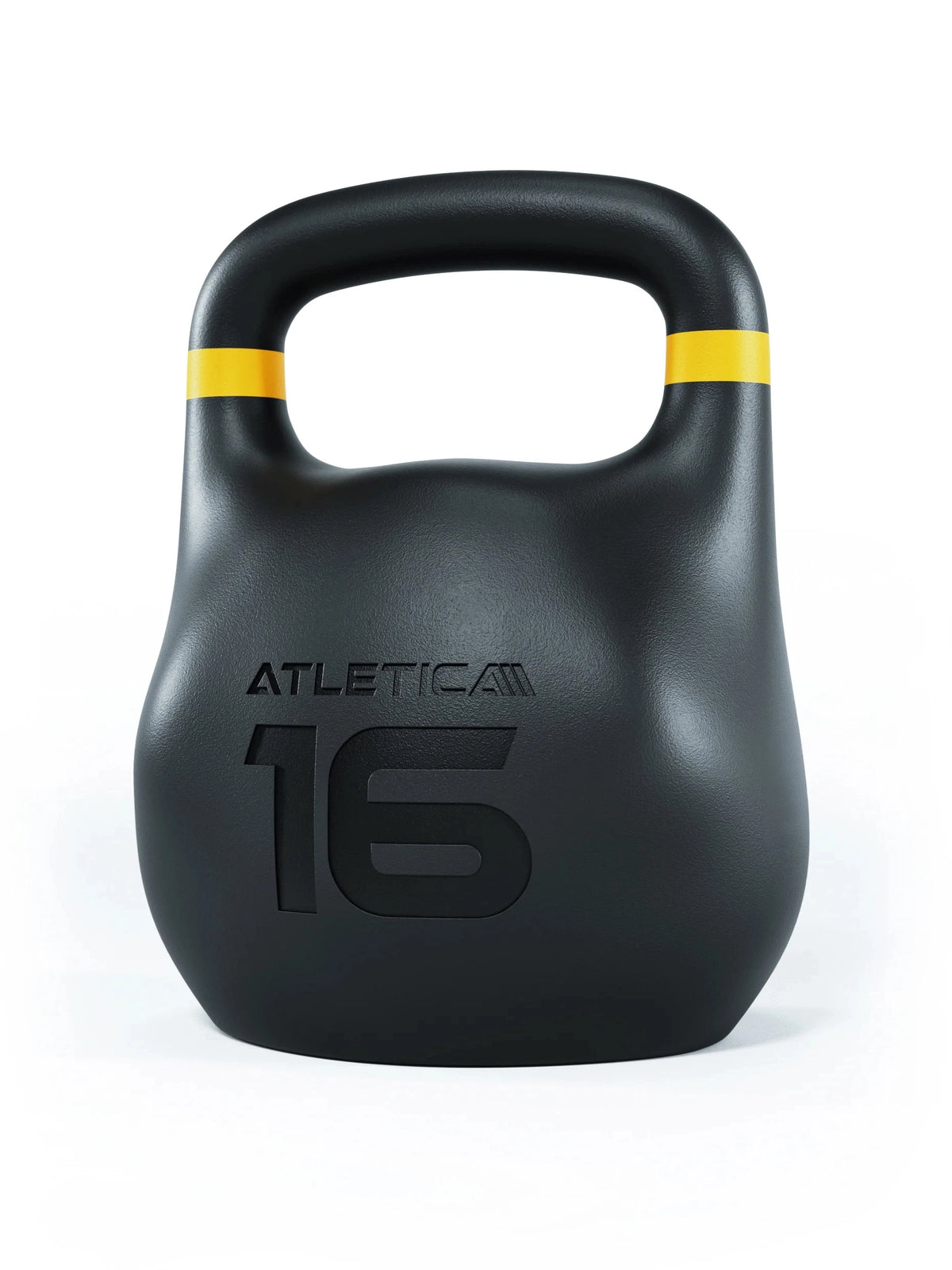 HRX Octagon Kettlebell - Kettlebell with Yellow Stripe, 35 lb, for Functional Training
