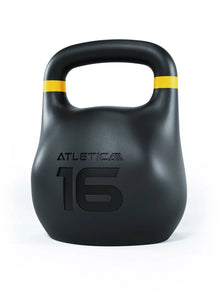 HRX Octagon Kettlebell - Kettlebell with Yellow Stripe, 35 lb, for Functional Training