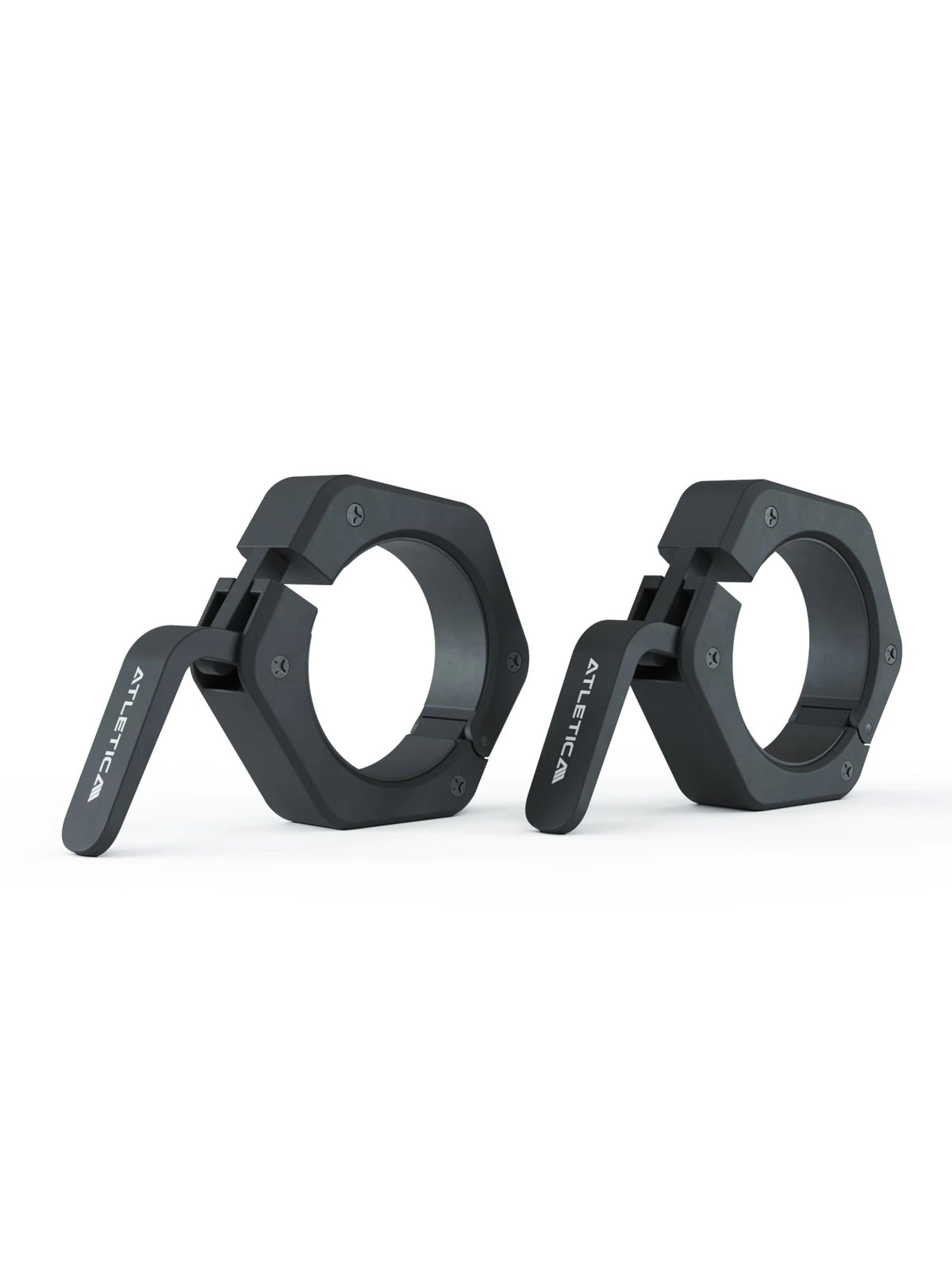 Slim Barbell Collars in black, pair