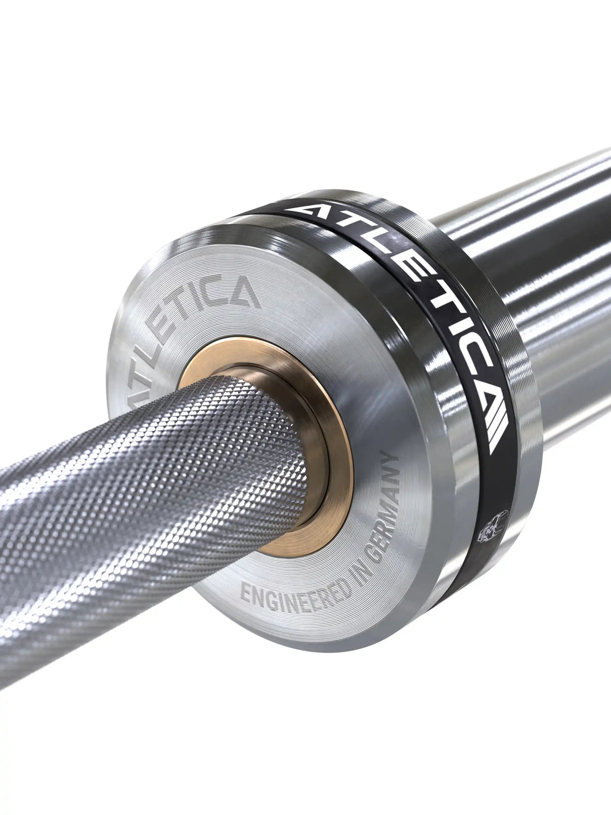 Yota Barbell - detail of the barbell sleeve with bearing and Stainless Steel sleeve