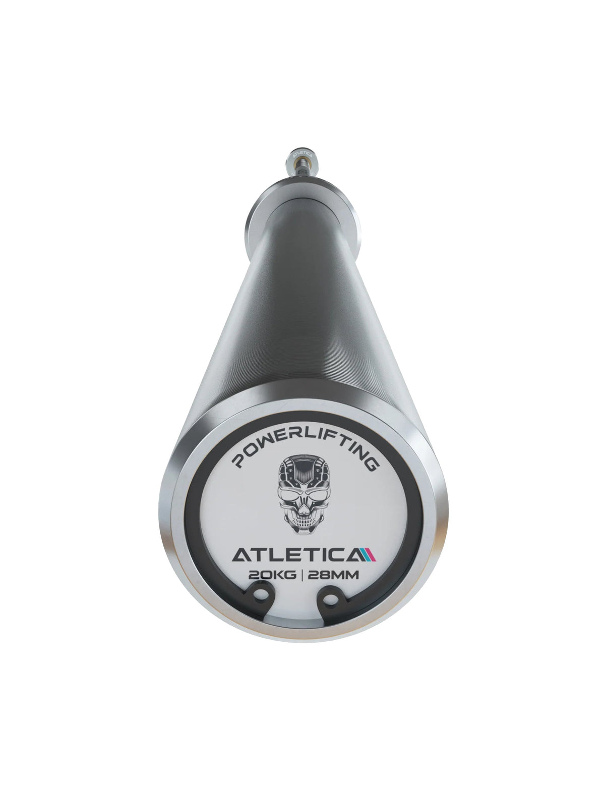 Gamma Barbell Sleeve with black mount and Powerlifting end cap
