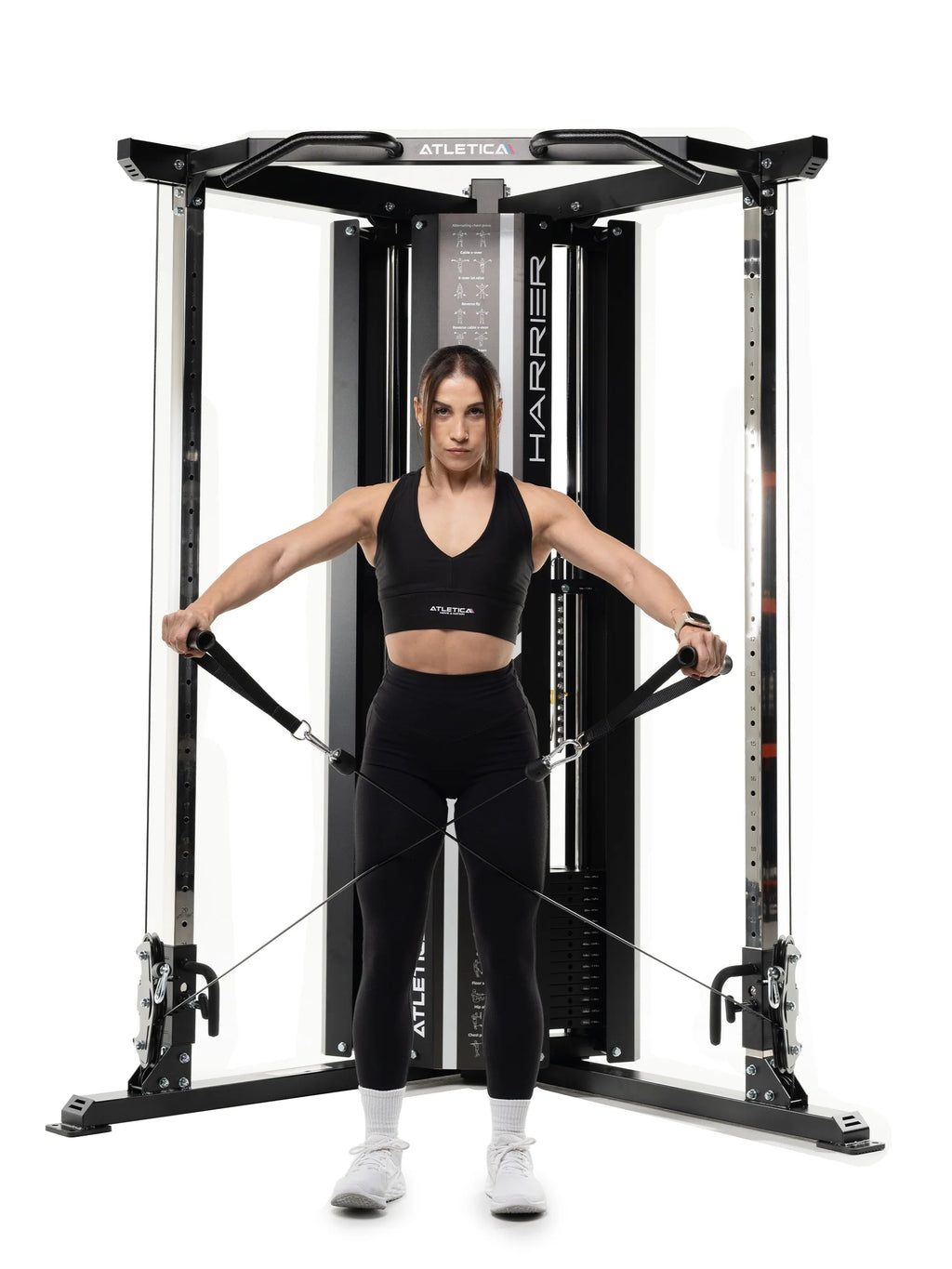 Harrier functional trainer - woman performing cable pulley exercise