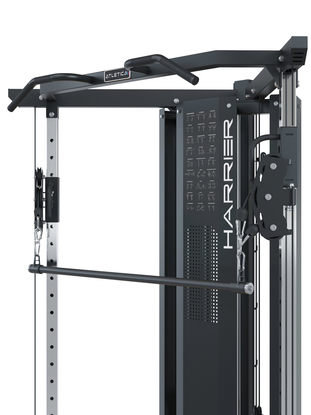 Harrier Functional Trainer with pull-up bar, cable pull and weight tower