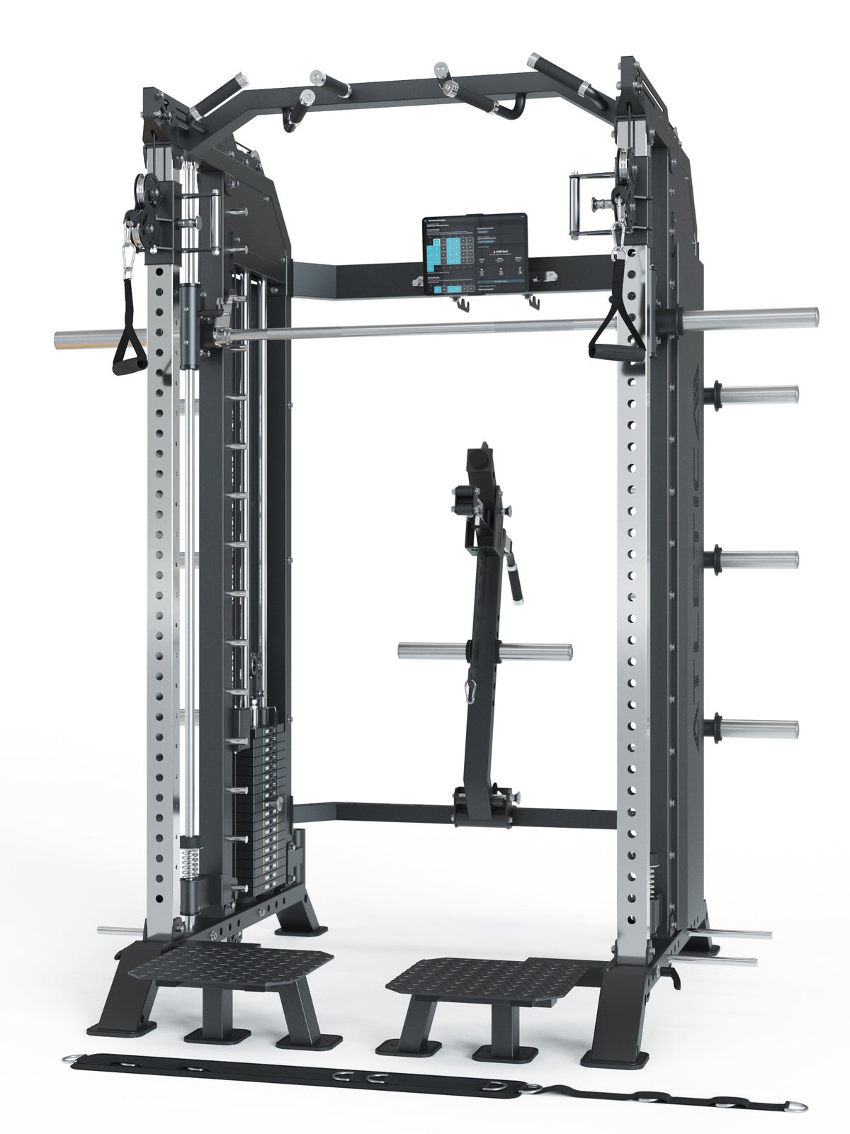 Hellraiser Home Gym with Cable Pulley, Pull-Up Bar, Weight Plate Holders, Belt Squat Device