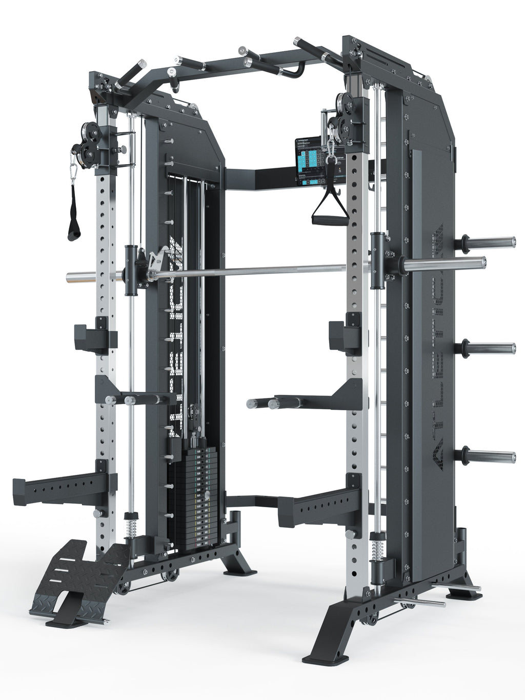 Hellraiser Home Gym PRO with Smith Machine, dual cable pulley and smart device holder