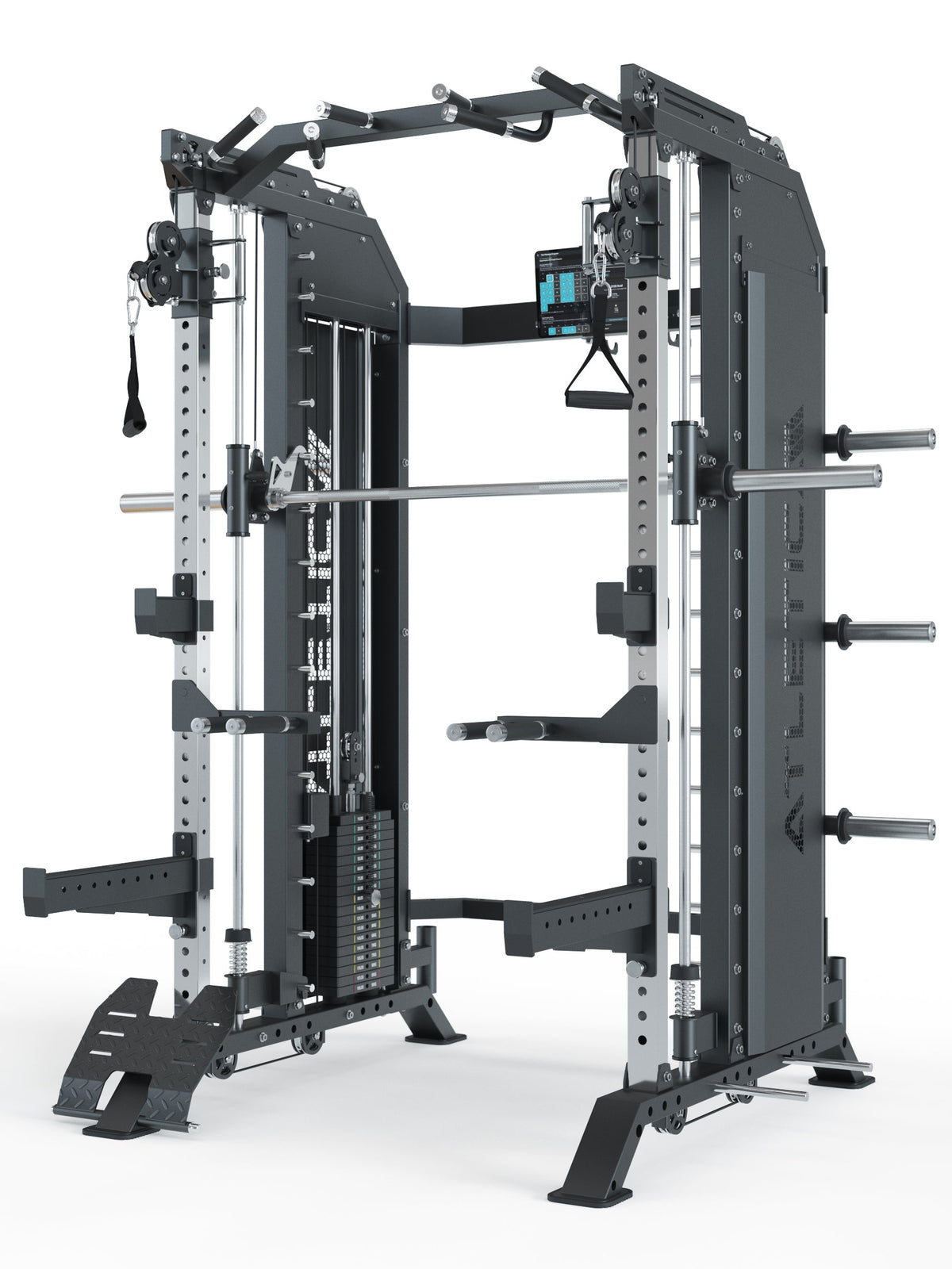 Hellraiser Home Gym PRO with Smith Machine, dual cable pulley and smart device holder