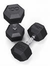 Hexagon PRO Dumbbells - hexagonal dumbbells, weight 110lb, silver grips