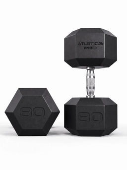 Hexagon PRO Dumbbells - hexagonal dumbbells 80 lb pair for strength training