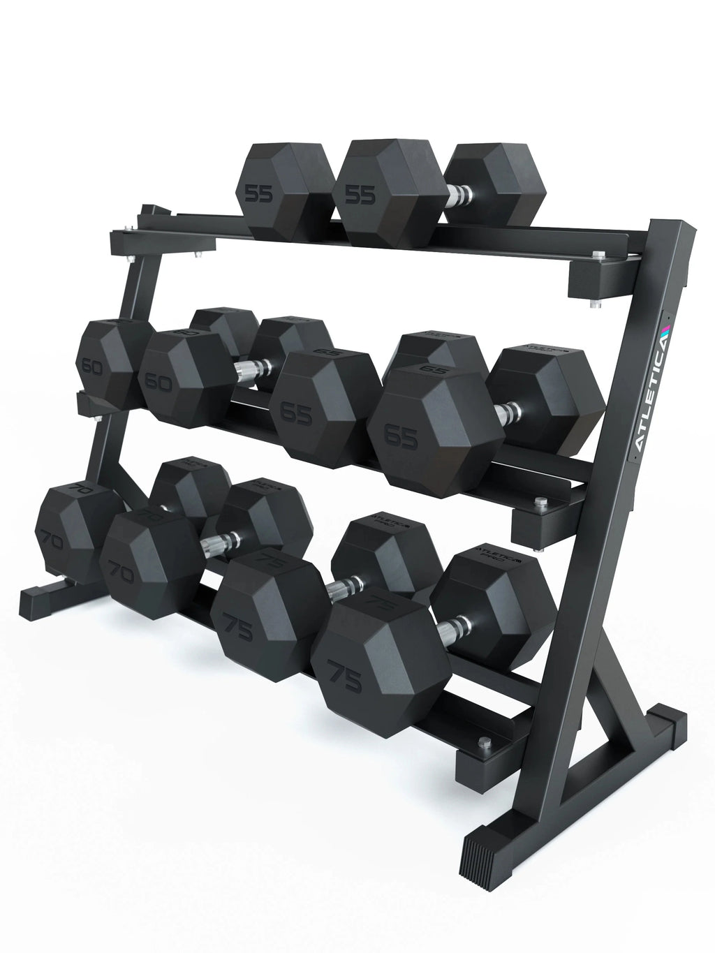 Hexagon Dumbbells PRO - Black Dumbbell Rack with Dumbbells