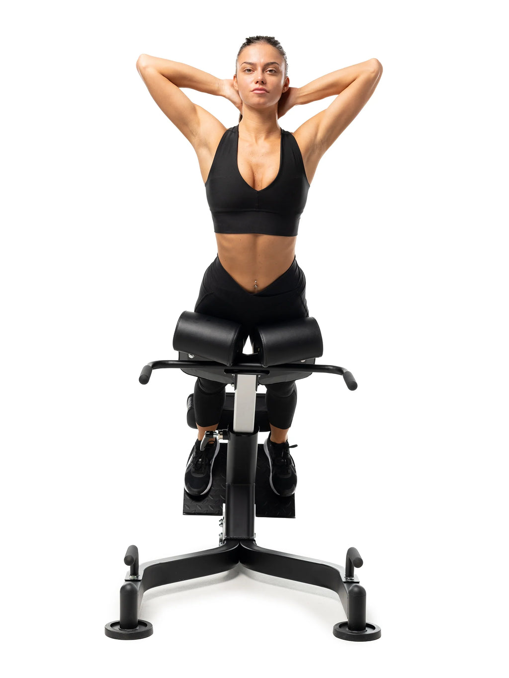 Strengthen abs and back on the Hyperextension strength machine
