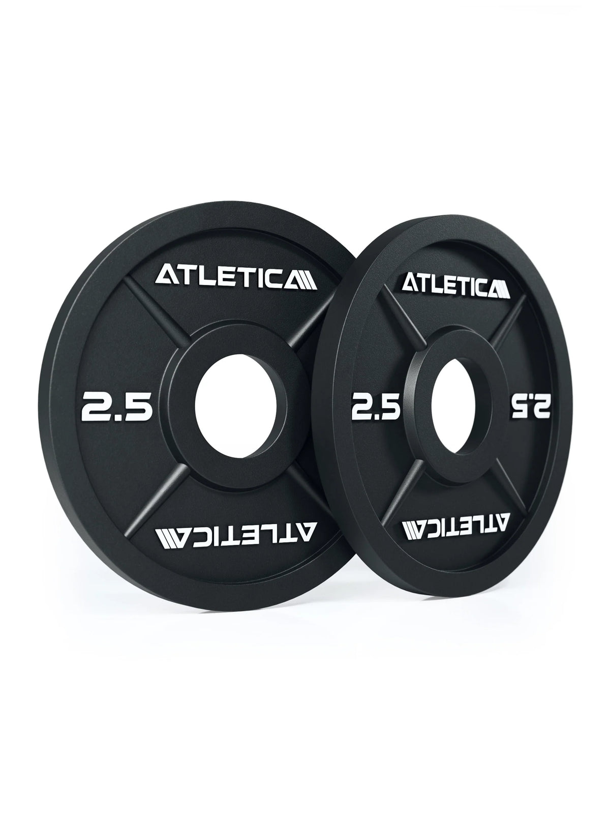 Atletica iron plates 5.5 lb, pair side by side, front view