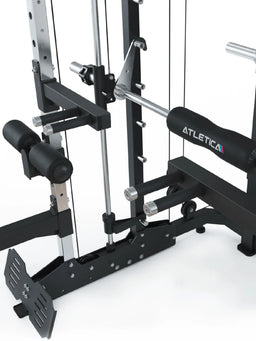 KSK COMBAT incl. Jammer Arms and X-Bench Weight Bench - Home Gym with Jammer Arms, training bench, metal frame, footrest, cable pull
