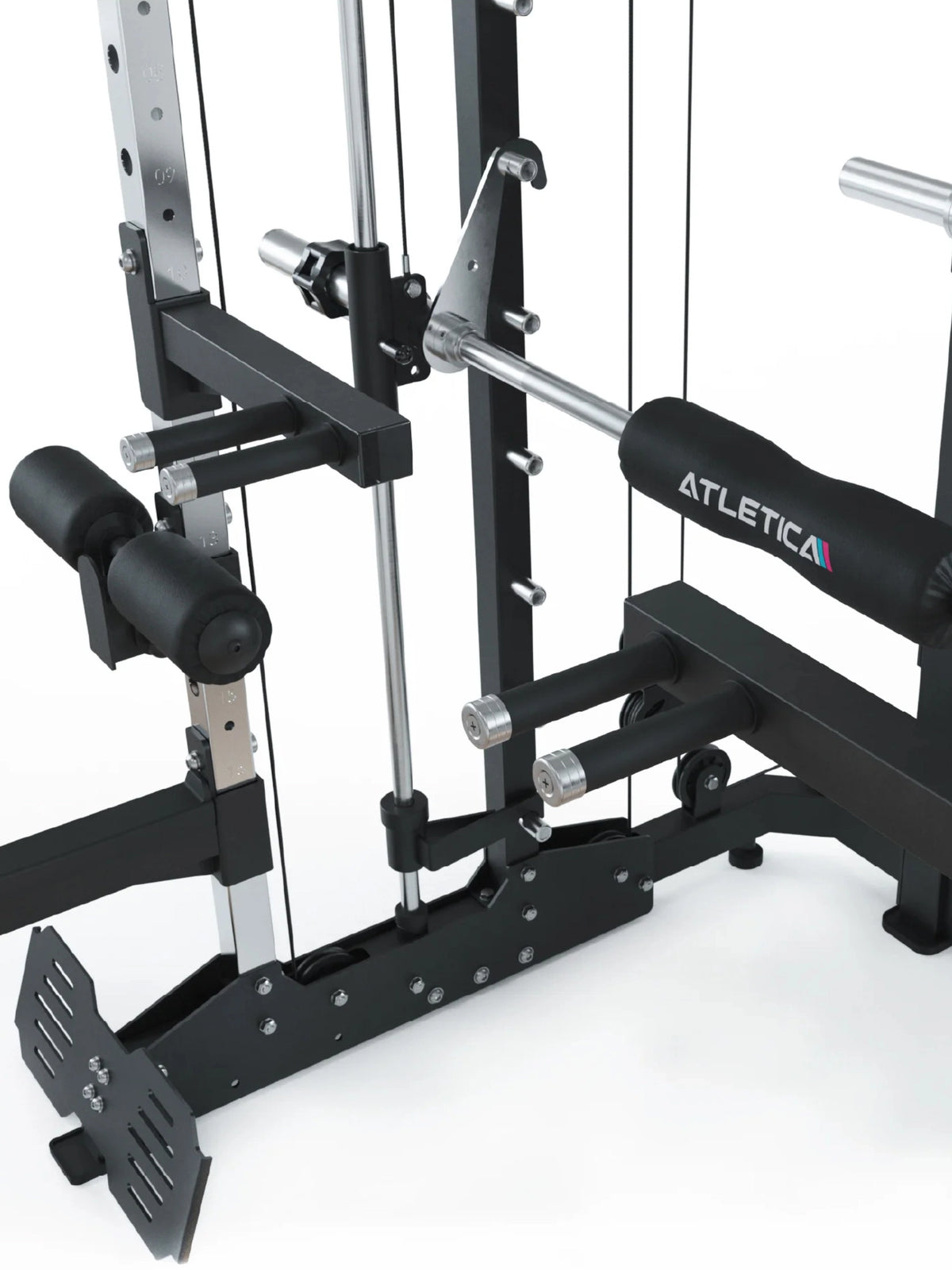 KSK COMBAT incl. Jammer Arms and X-Bench Weight Bench - Home Gym with Jammer Arms, training bench, metal frame, footrest, cable pull