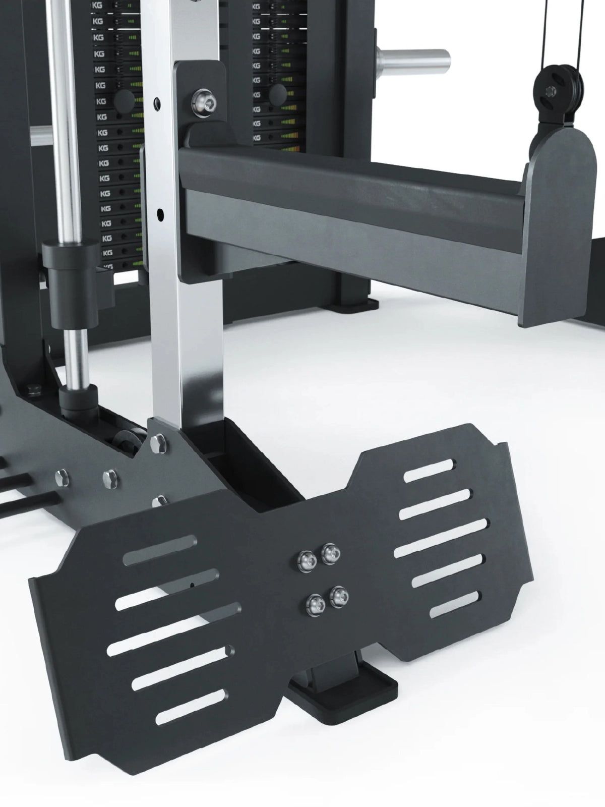 KSK COMBAT incl. Jammer Arms and X-Bench Weight Bench - Home Gym with weight stack, cable pull, footplate