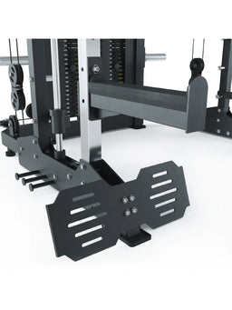 KSK COMBAT incl. Jammer Arms and X-Bench Weight Bench - Smith Machine with weight stack, cable pull, footplate