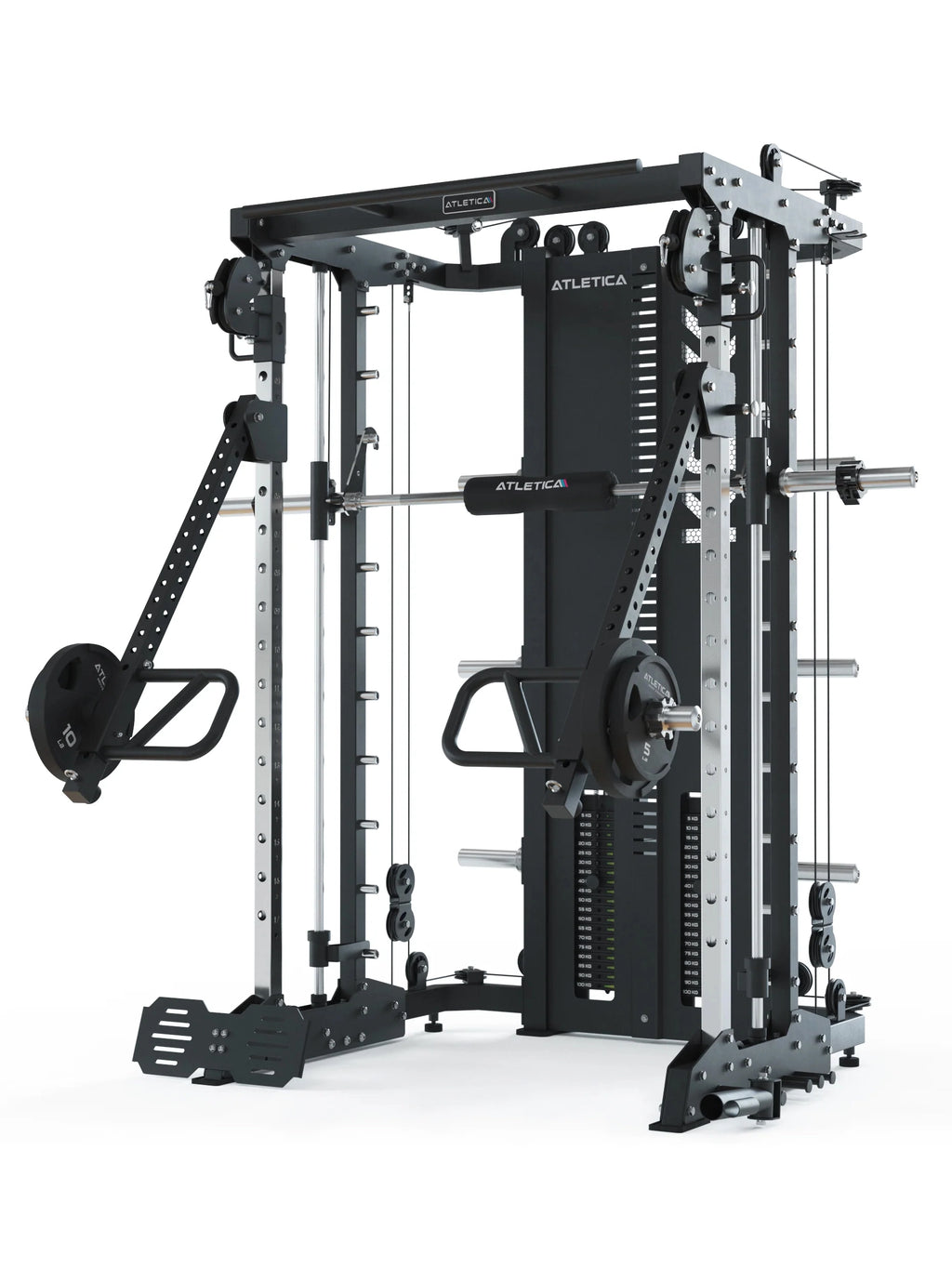 KSK COMBAT Including Jammer Arms and X-Bench Weight Bench - Home Gym with Jammer Arms, Training Bench, Weight Plates, Cable Pulley
