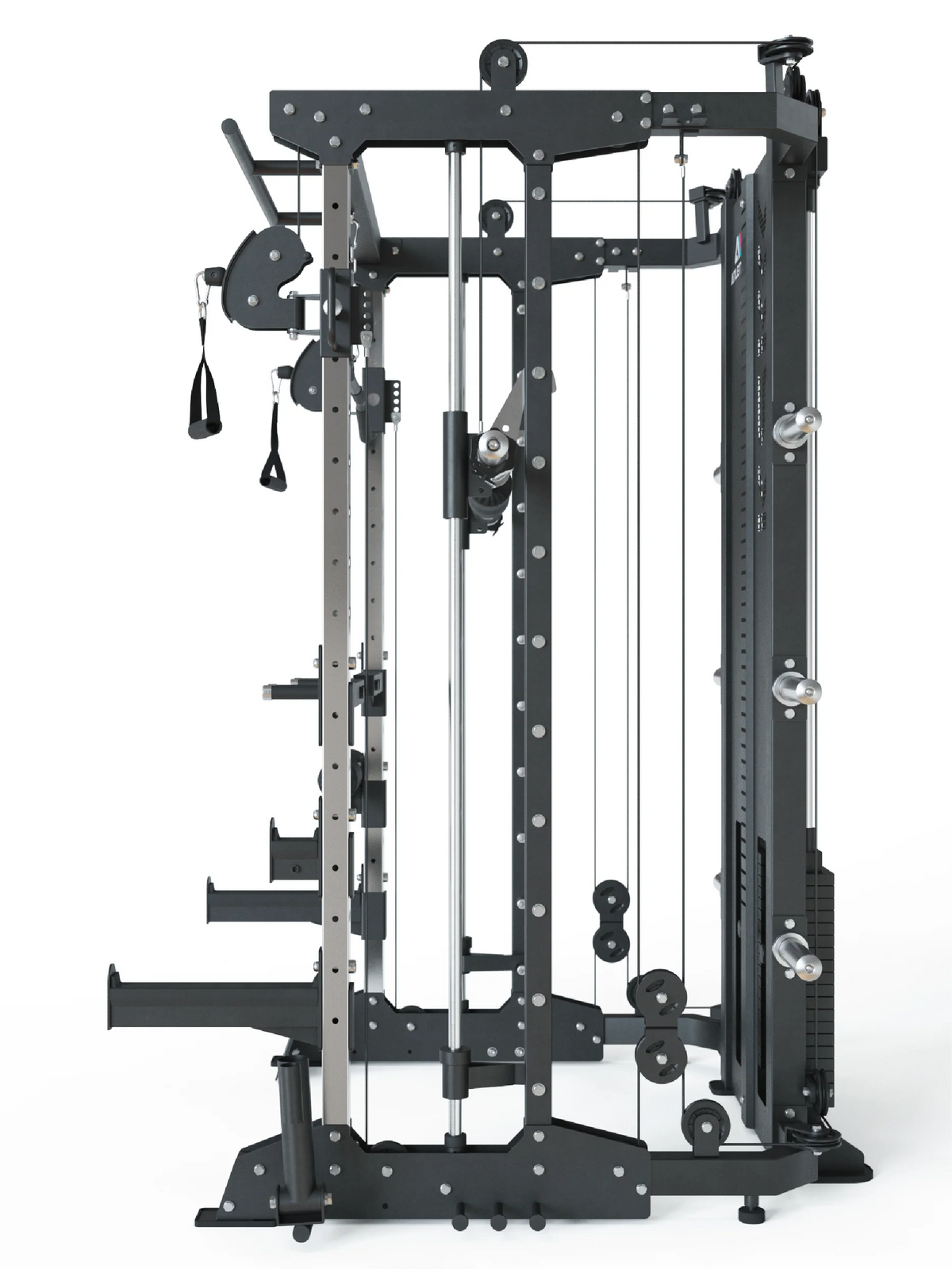 KSK COMBAT including Jammer Arms and X-Bench Weight Bench - Smith machine with cable pulley, Jammer Arms, weight rest, weight stack