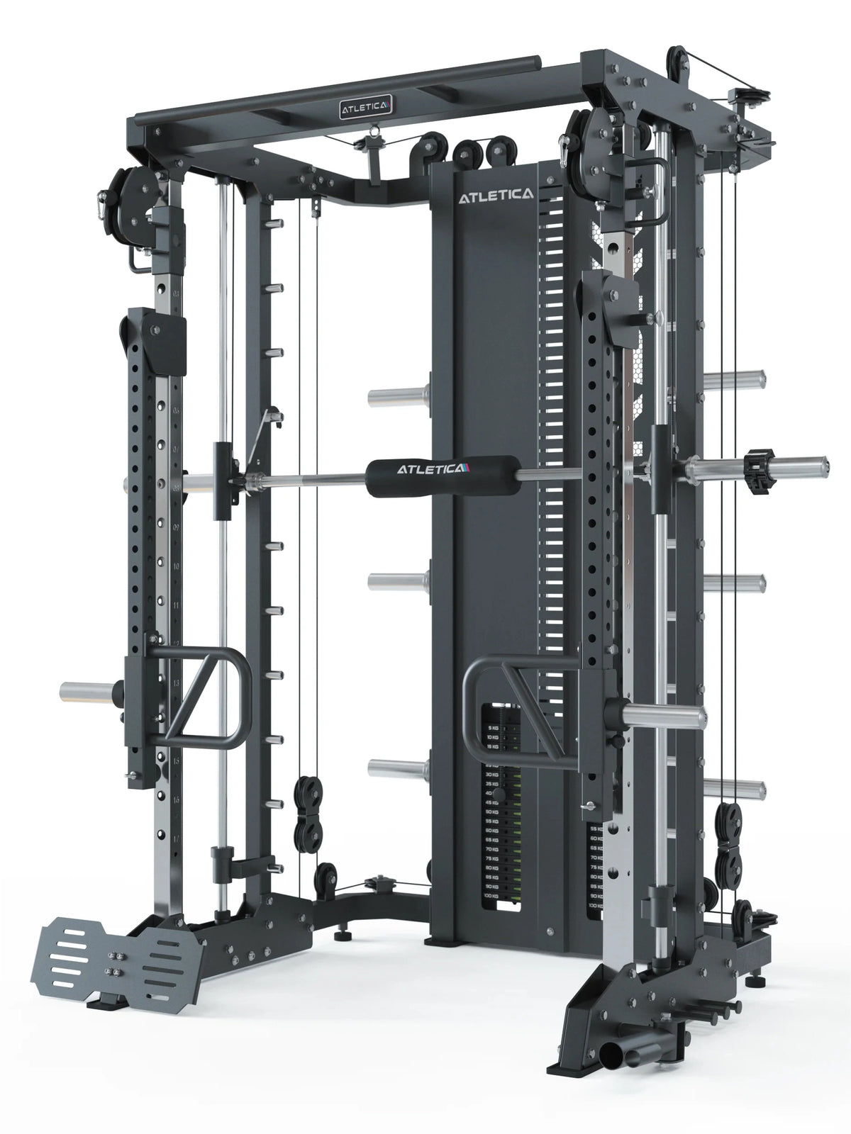 KSK - Smith Machine with barbell, cable pulley, pull-up bar, weight plate holder