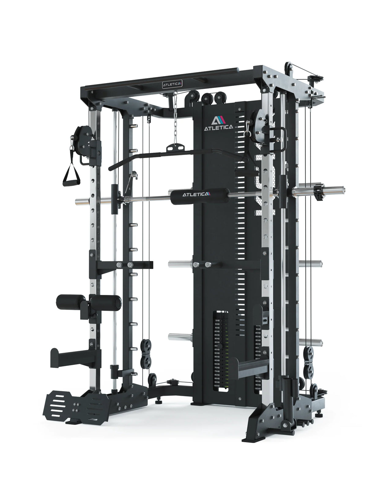 KSK COMBAT incl. Jammer Arms and X-Bench Weight Bench - multifunctional home gym with cable pulley, pull-up bar, dip station