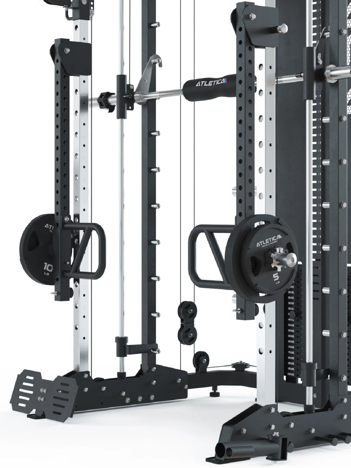 KSK - Smith Machine with weight plates, Cable Pulley, safety bars, footplates