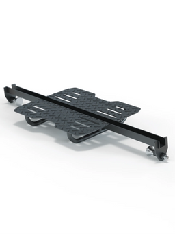 KSK - Black footplate with non-slip surface, mounted on metal frame with wheels