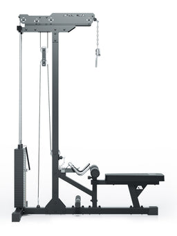 Strength Machine Lat Pulldown with low row: commercial-grade quality