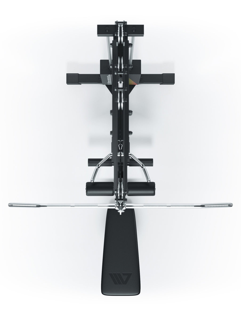 Strength machine lat pulldown with low row: to strengthen the back and biceps