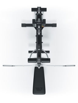 Strength machine lat pulldown with low row: to strengthen the back and biceps
