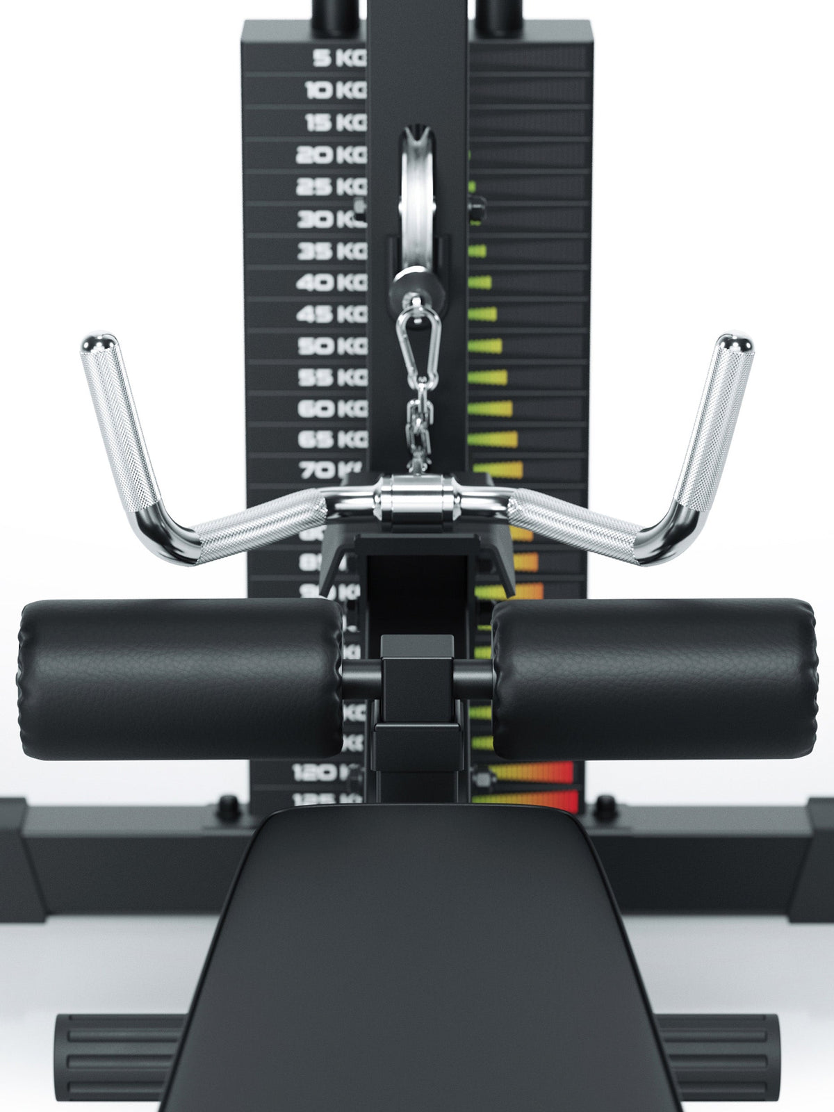 Lat Pulldown with low row and weight stack