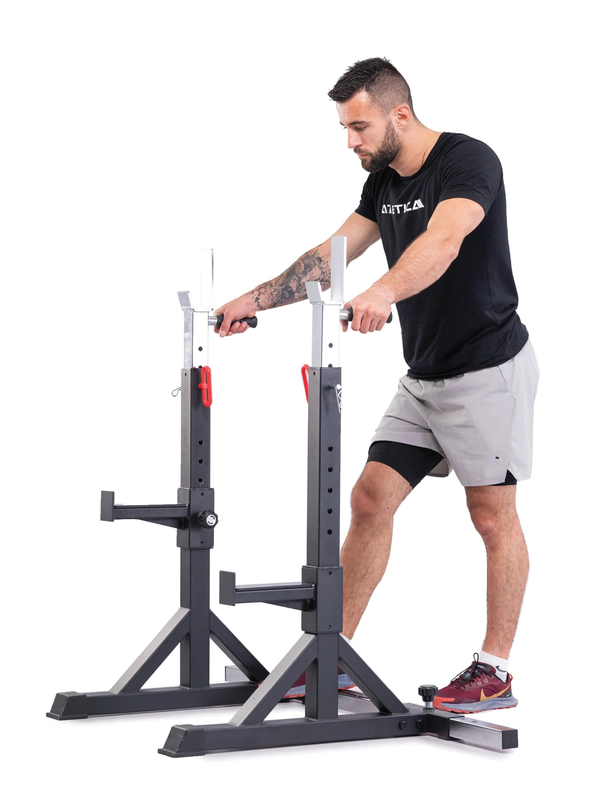 Free Stands Squat Rack with handles during training