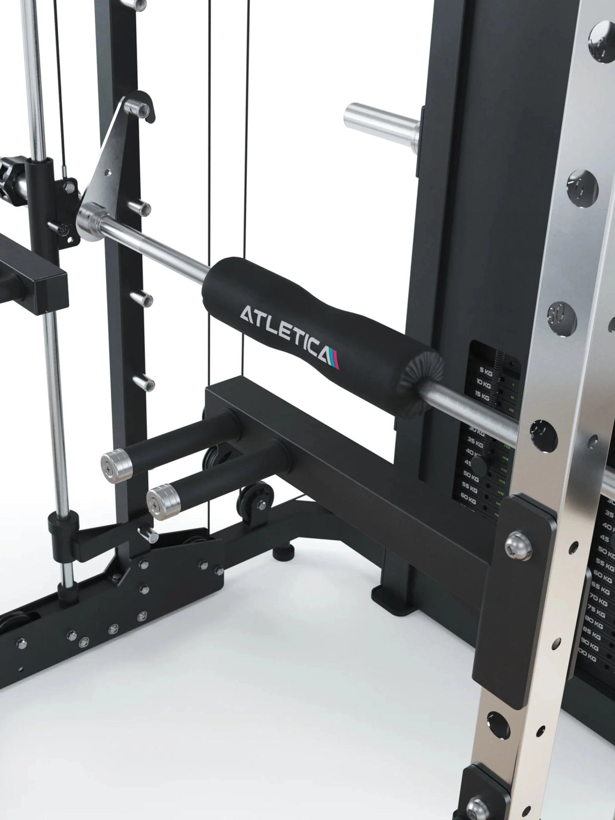 KSK Smith Machine - Athlete Performing Cable Pulley Fly for Chest Training