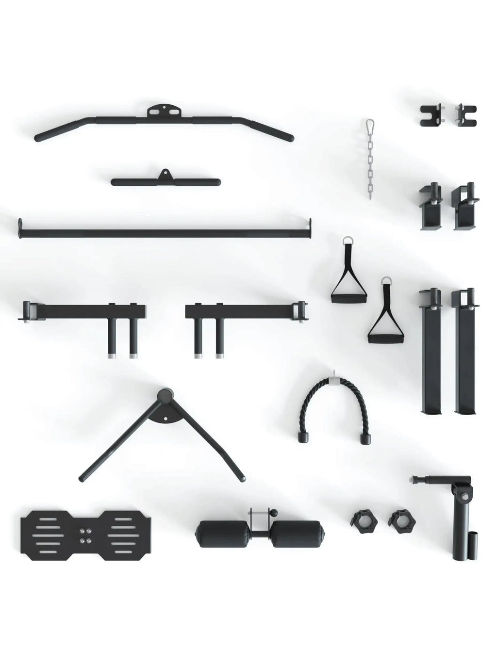 KSK Combat Home Gym - various accessory parts, including lat pulldown bar