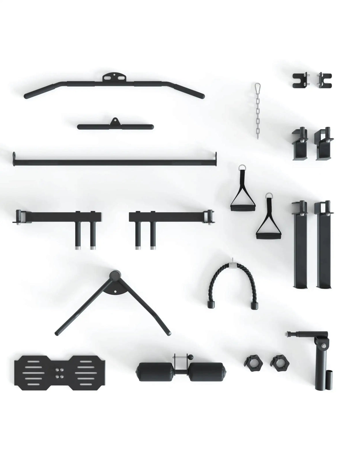 KSK Combat Home Gym - various accessory parts, including lat pulldown bar