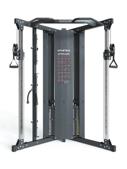 X-Five Functional Trainer with two adjustable cable pulls, weight stack,