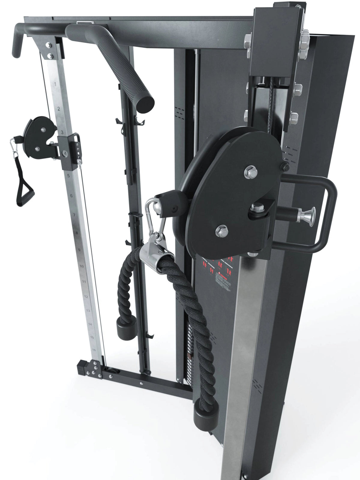 X-Five Functional Trainer with rope handle, adjustable pull arm 