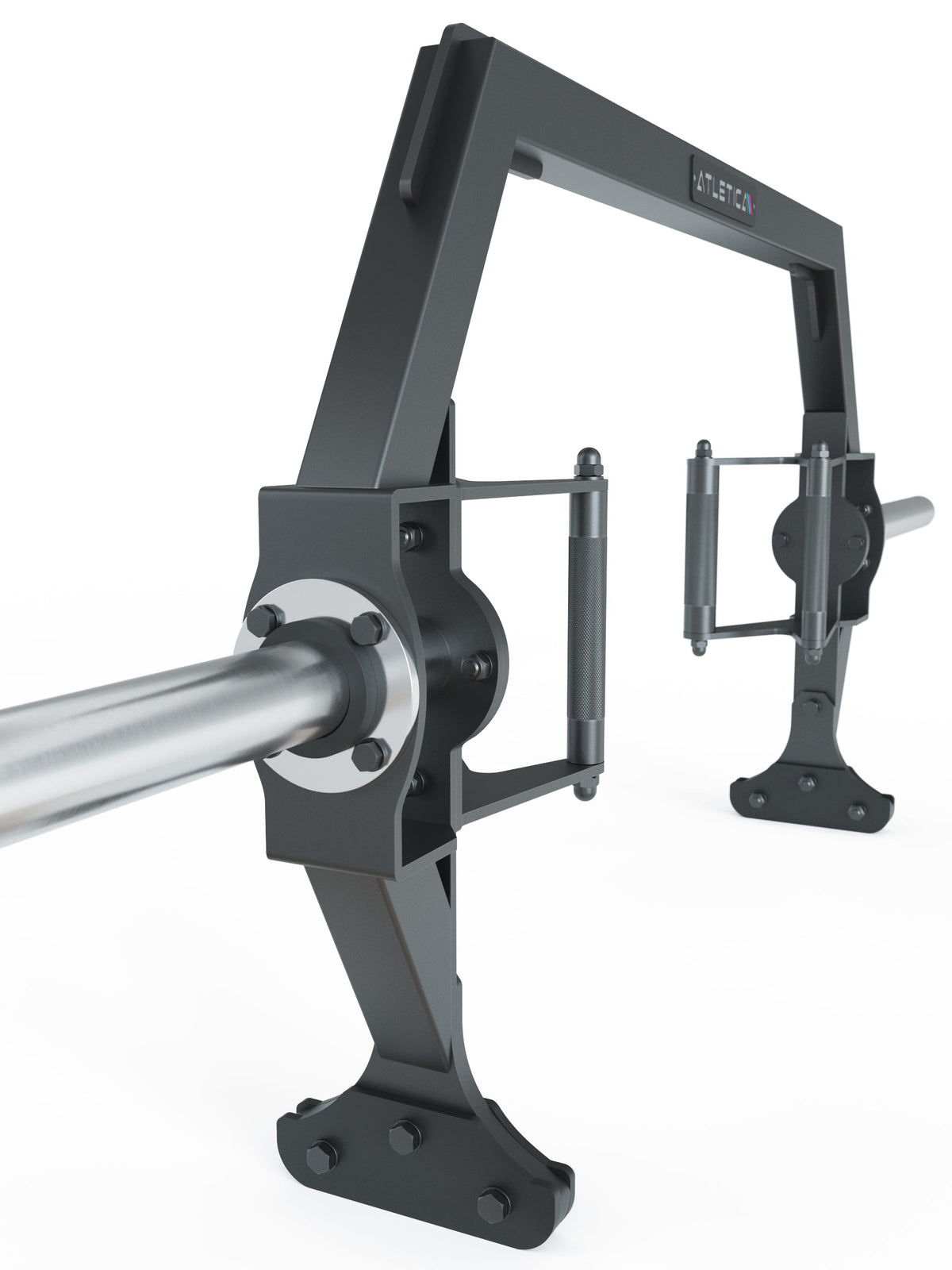 Open Hex Bar - Specialty barbell with silver handles, for deadlifts and leg presses