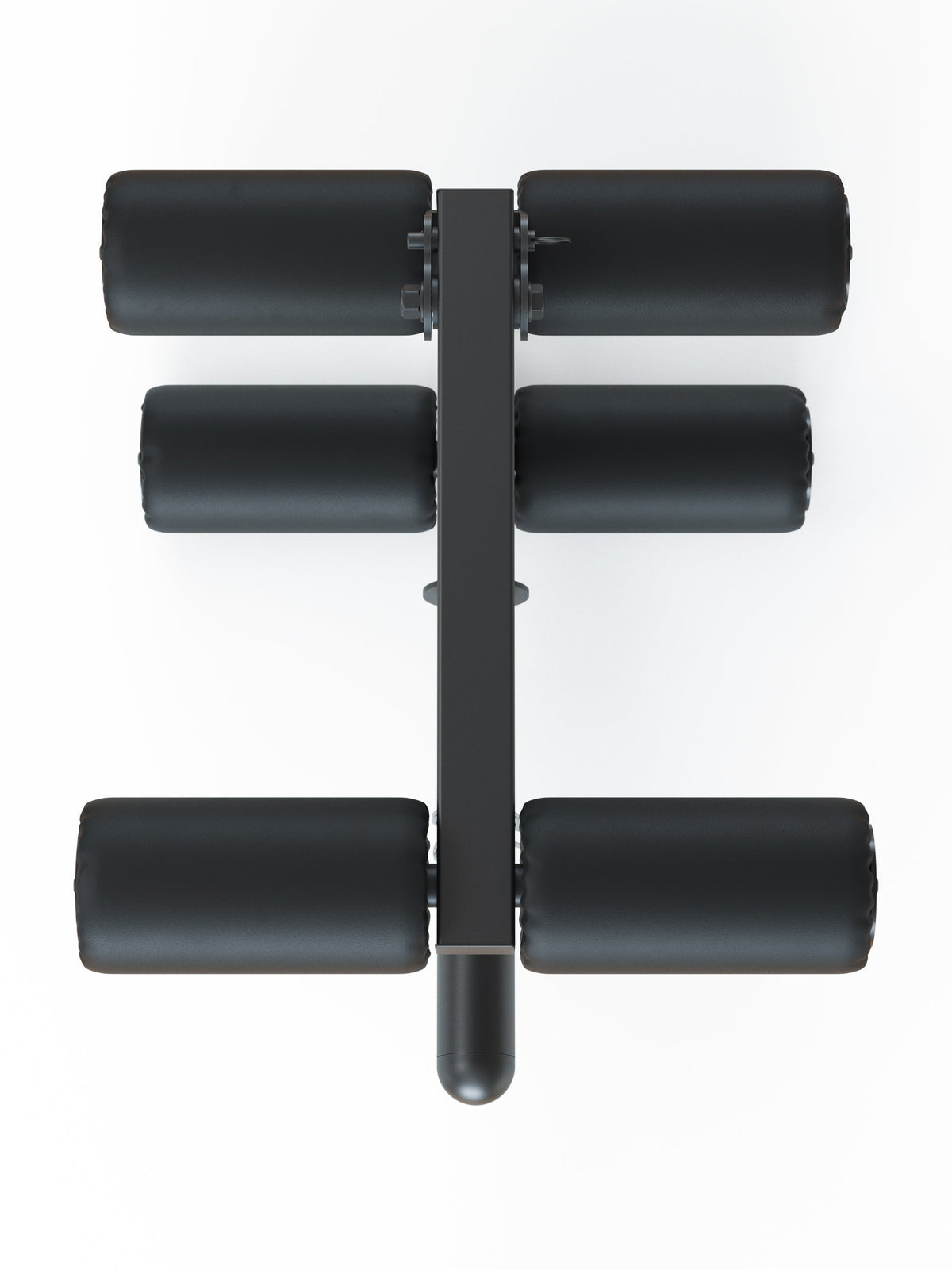 B2 Fullbody Adjustable Weight Bench - Black Roller Pads, Attached to Metal Frame, for Leg Training