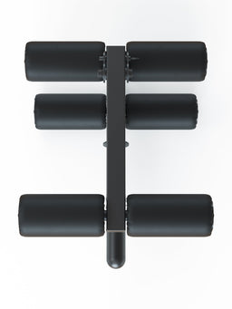 B2 Fullbody Adjustable Weight Bench - Black Roller Pads, Attached to Metal Frame, for Leg Training
