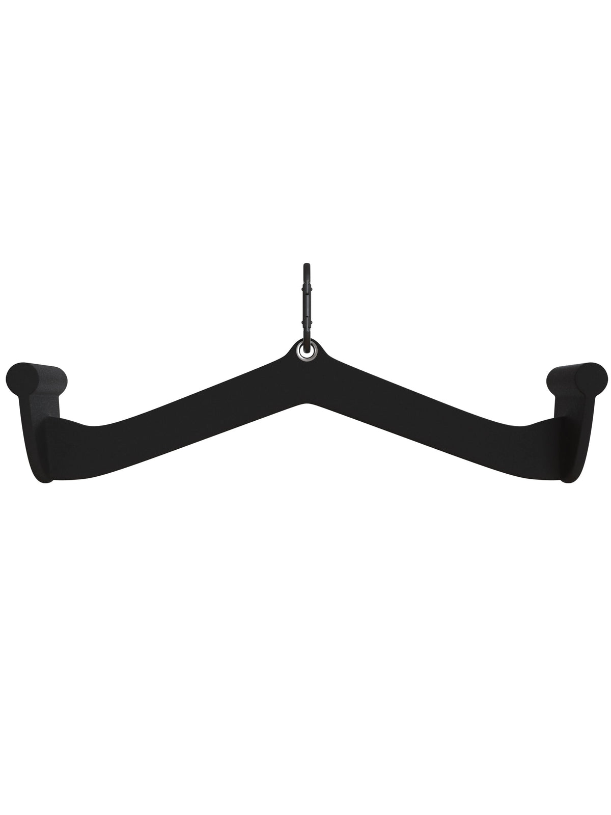 Atletica Ergo Handle - Black Lat Pulldown Handle, curved Shape, two Handles, Carabiner Hook on top, 21.5"