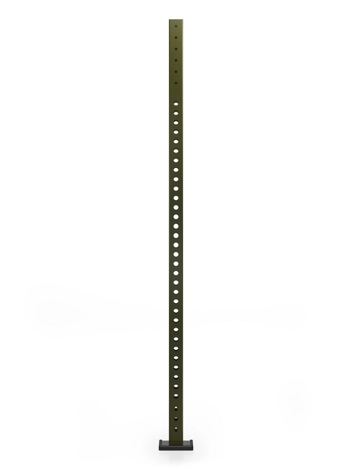 R8 Colored Uprights 89" - Green Fitness Post with Hole Grid, Black Base, Center Logo