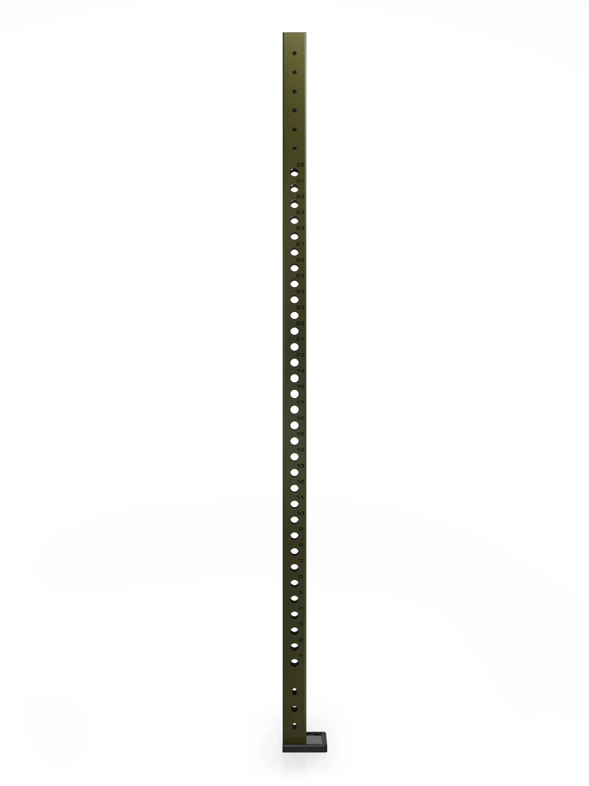 R8 Colored Uprights 89" - Green Fitness Post with Hole Grid, Freestanding, Black Foot