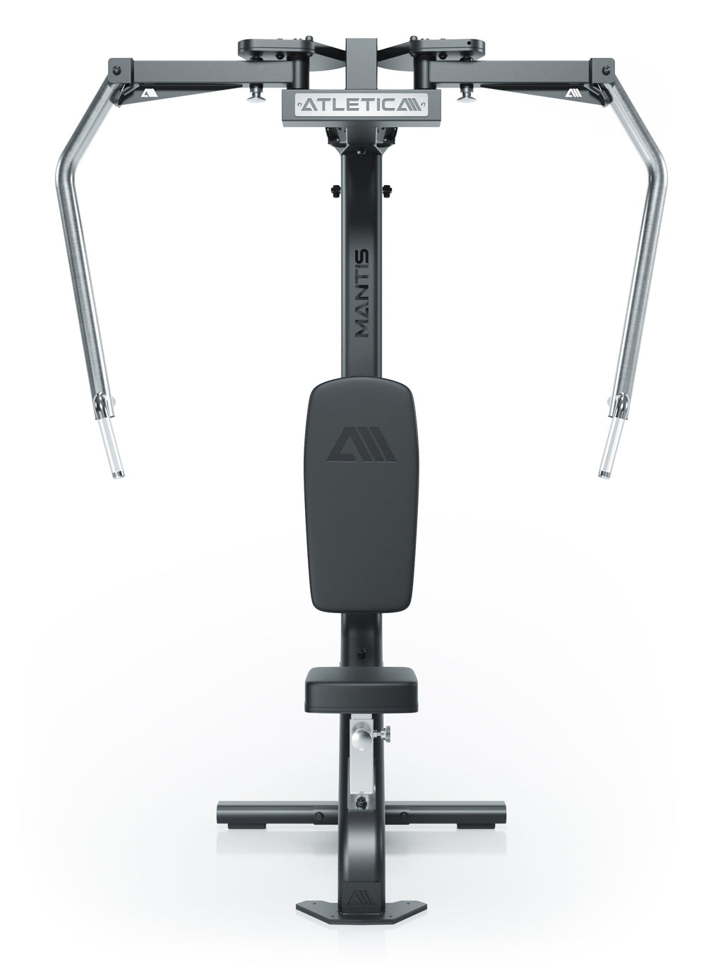 ATLETICA MANTIS Butterfly Machine – front view in butterfly position with open arms