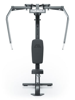 ATLETICA MANTIS Butterfly Machine – front view in butterfly position with open arms