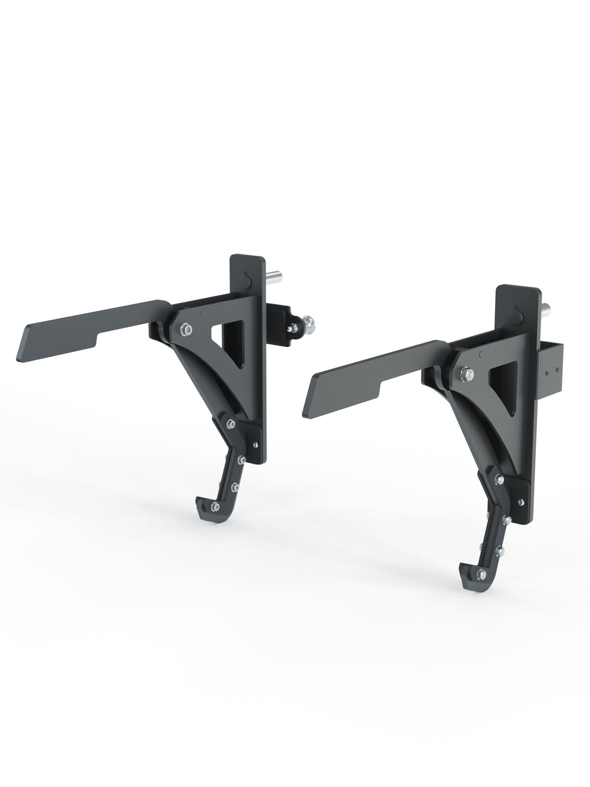 Atletica Monolifts for Quantum, Hellraiser & Fallout - two black monolift mounts, side-mounted, with visible logo