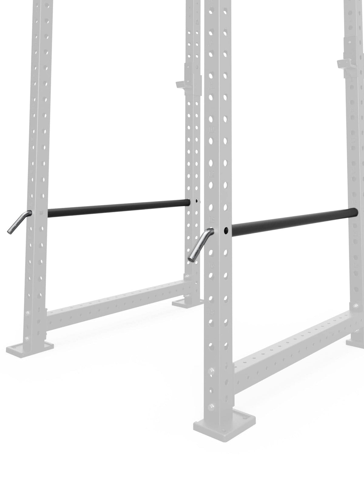 Pin-and-Pipe Safety on the R8 Power Rack: safety supports made of Ø 25 mm round steel