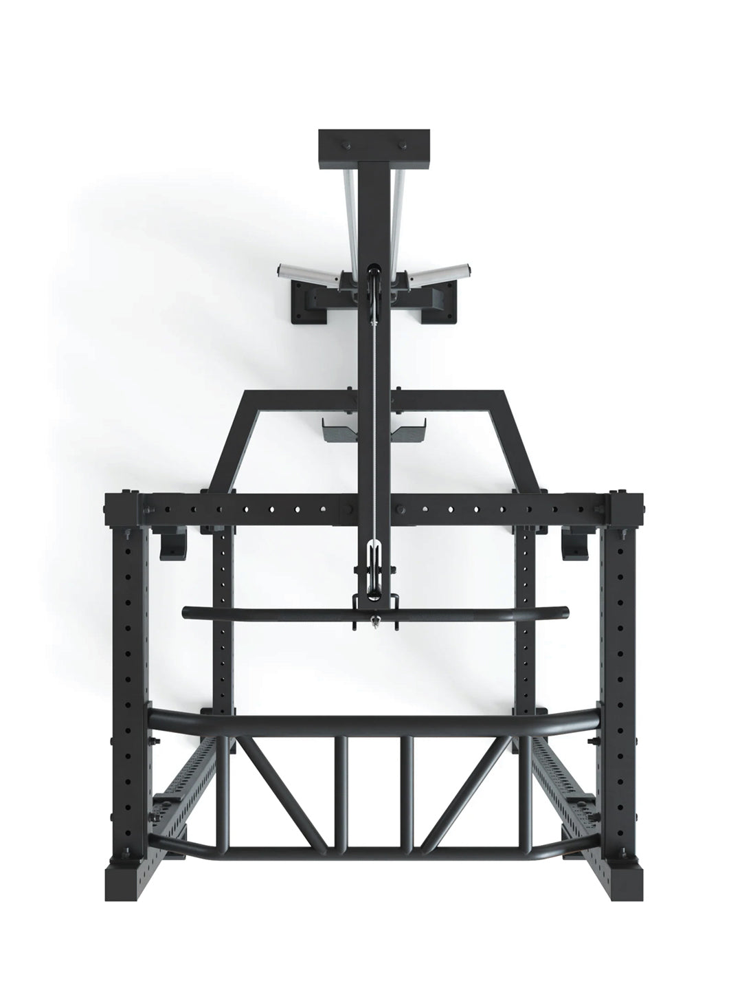 Atletica R8 BlackHawk power rack, top view