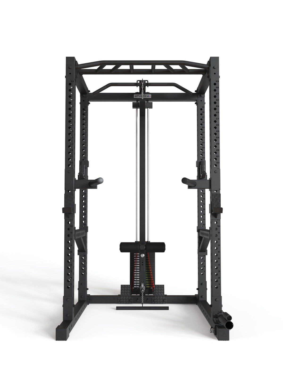 Power Rack R7-Cyrax: 200 lb or 265 lb weight stack
